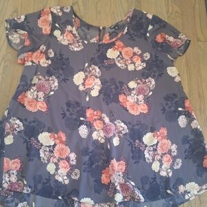 Floral Short Sleeve Blouse